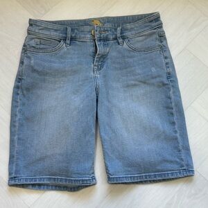 Classic Light Wash Denim Bermuda Shorts
